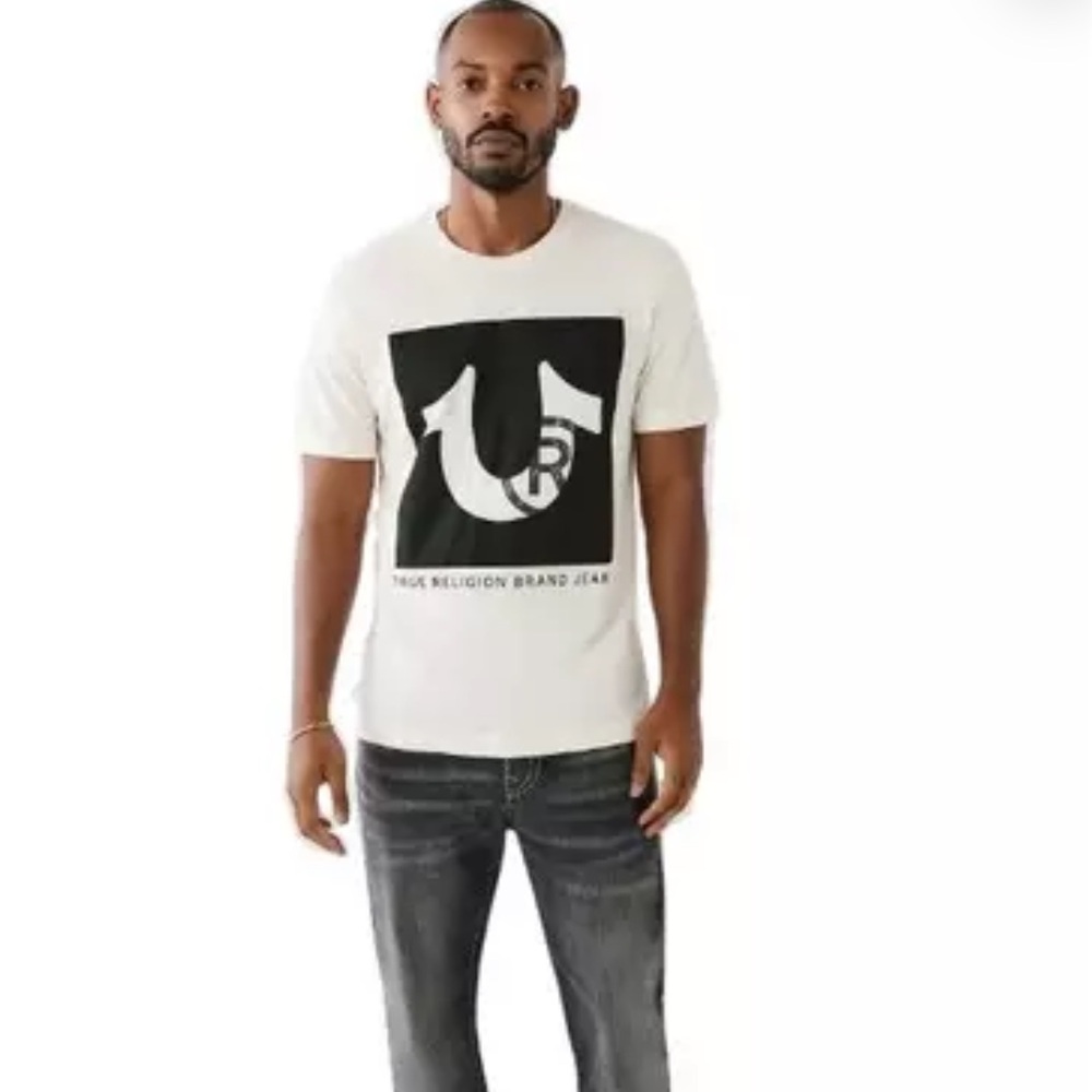 True Religion Men’s Registered Stud Tee #400N